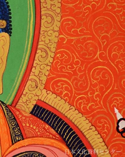 値下げ チベット種字曼陀羅 赤 肉筆 値下げ チベット種字曼陀羅 赤