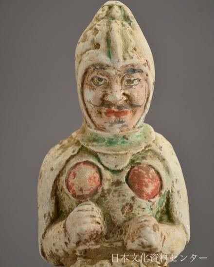 加彩武人俑(唐代)