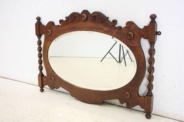 英国アンティーク家具 | ヴィクトリアンオークミラー - 【通販】英国