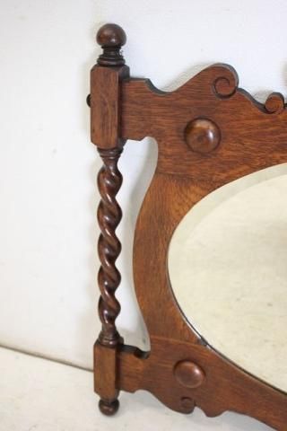 英国アンティーク家具 | ヴィクトリアンオークミラー - 【通販】英国