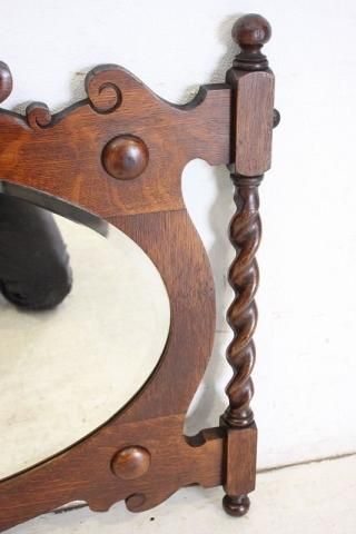 英国アンティーク家具 | ヴィクトリアンオークミラー - 【通販】英国