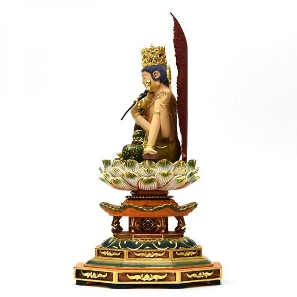 如意輪観音菩薩】 桧木彩色仕上げ 坐3.5寸 総高31cm