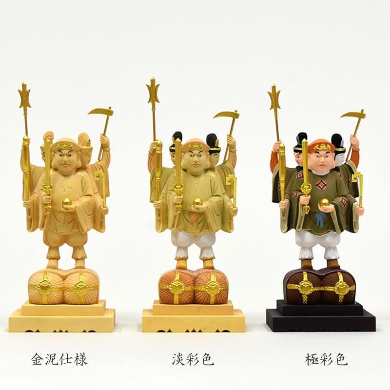 小仏】柘植三面出世大黒天 極彩色 比叡山形三面大黒天