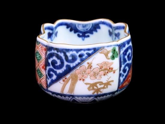 九谷 大聖寺伊万里 金襴手 窓絵 松竹梅の図 急須 F335AS-fbun 九谷