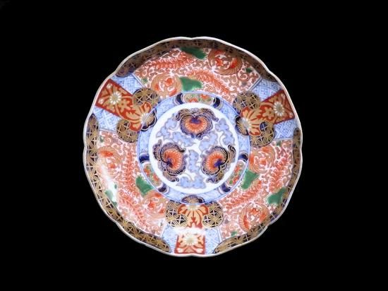 鳳凰 皿 5枚 窯傷 色絵付 銘 古伊万里 明治 鳳凰 皿 5枚 窯傷 色絵付