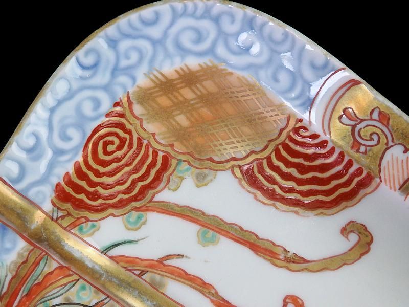 アンティーク古伊万里 中皿 桃紋 5枚 MOR 70627 アンティーク古伊万里