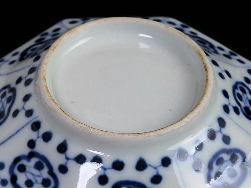 古伊万里 金襴手 鳳凰に龍図 八角4寸皿