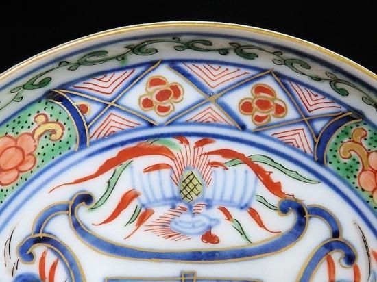 大聖寺伊万里 金襴手鳳凰に毘沙門亀甲紋の図 四方角皿 5枚B249AS-fbbg