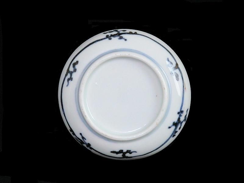 古伊万里 染付 撫子図 豆皿 江戸期