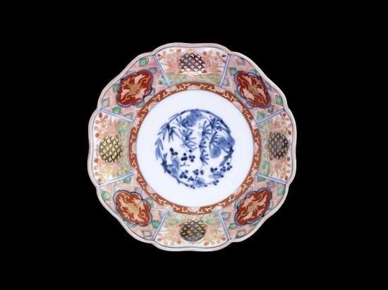 伊万里 色絵 錦手 三つ鉢 [B24006] 花篭手 アンティーク 古玩 古美術