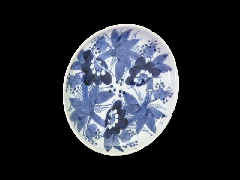 古伊万里 染付 松竹梅図 7寸皿