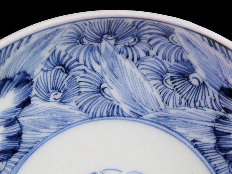 古伊万里染錦団龍紋に花の図3寸皿豆皿手塩皿2枚E207AS-CPx