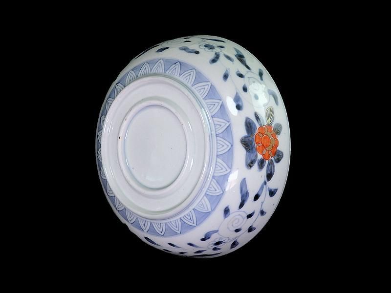 118 大聖寺伊万里 伊万里 2客 2客絵変わり❗】明治時代 古伊万里波千鳥