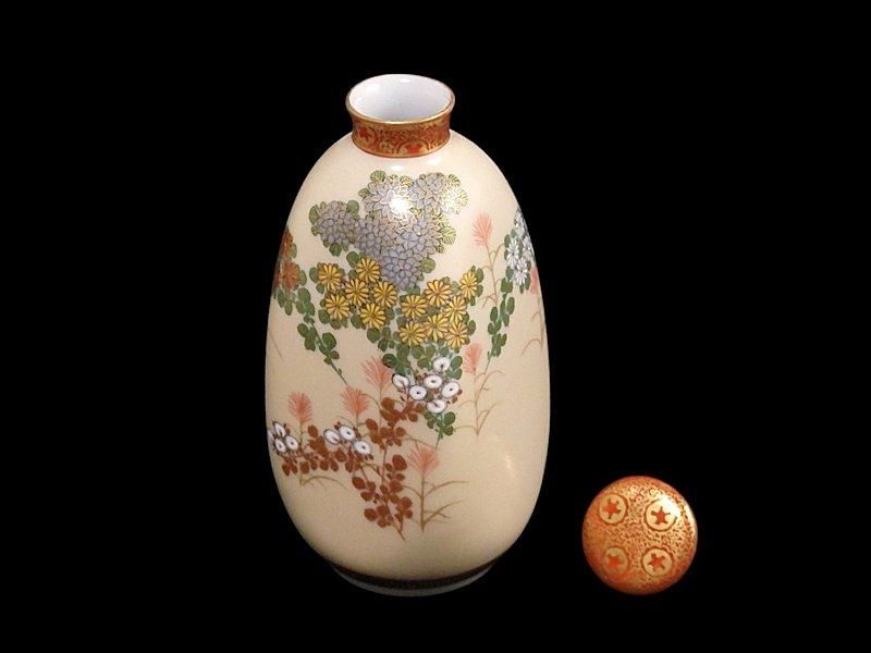 明治九谷 最高級金蘭手徳利 本物保証 明治九谷 最高級金蘭手徳利 本物保証