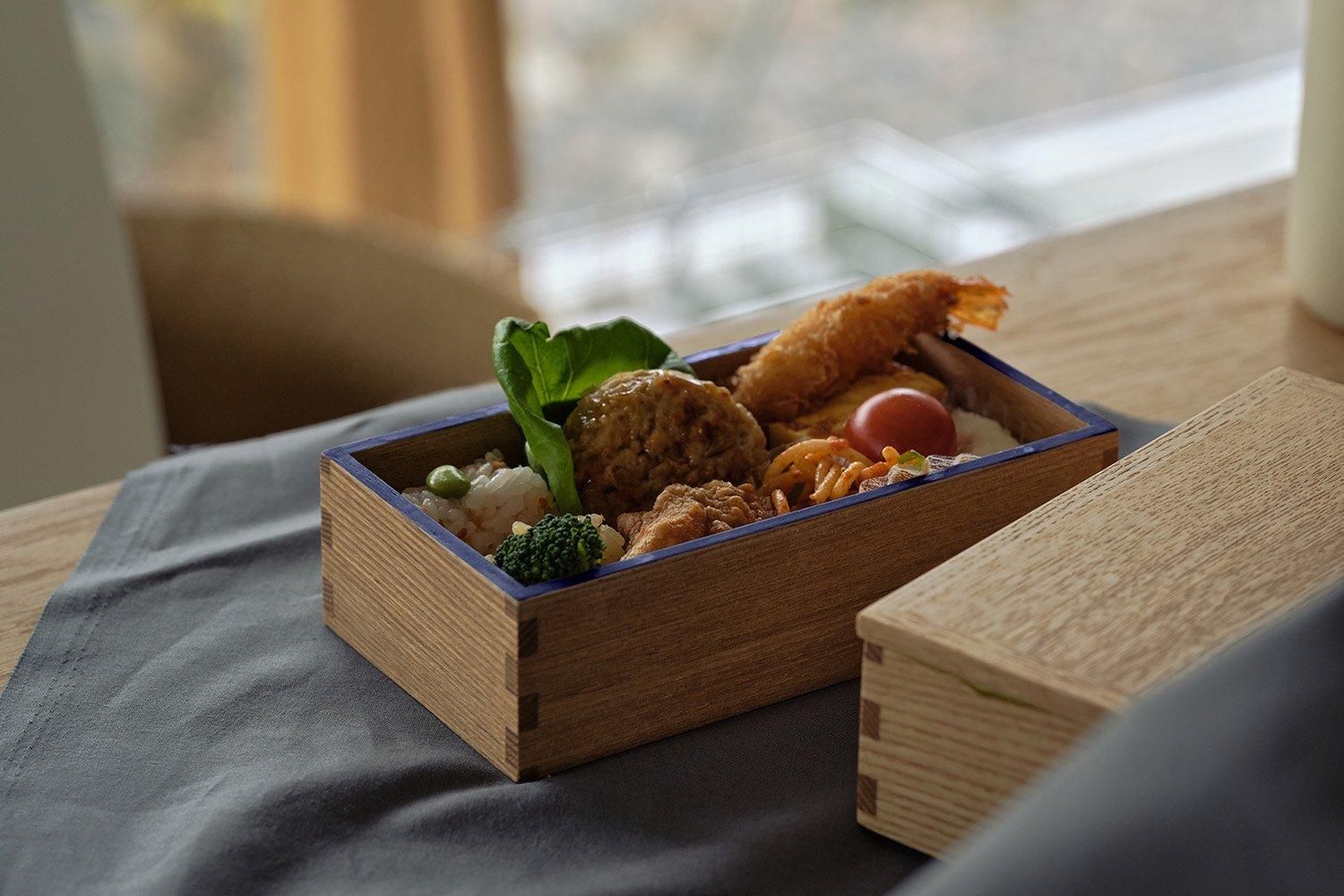 弁当箱 二段弁当 白木塗タモ（小 / 大） - SAVA!STORE