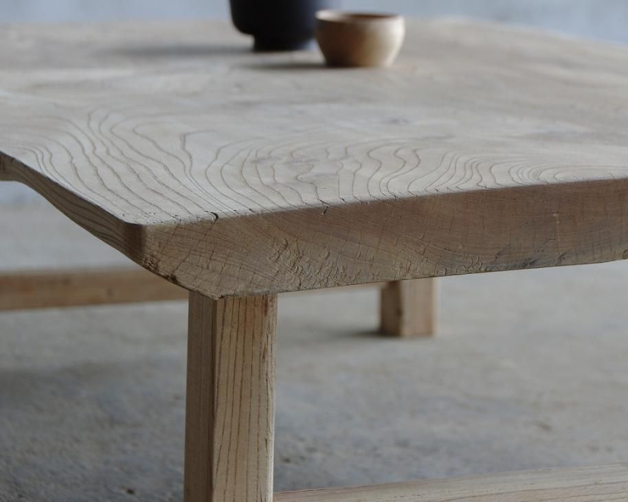 欅の座卓／ローテーブル 古道具