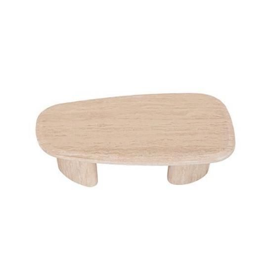 ecruxe】TRAVERTINE COFFEE TABLE / low-type - SHOP ASPLUND ebisu