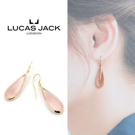 ルーカスジャック] LUCAS JACK ティアドロップ ピアス ピンク