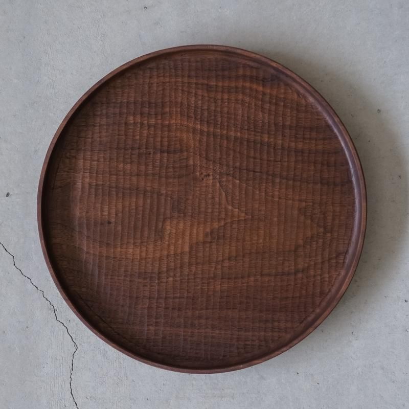 堀宏治 / 丸盆 ブラックウォルナット（30cm） - RHINES