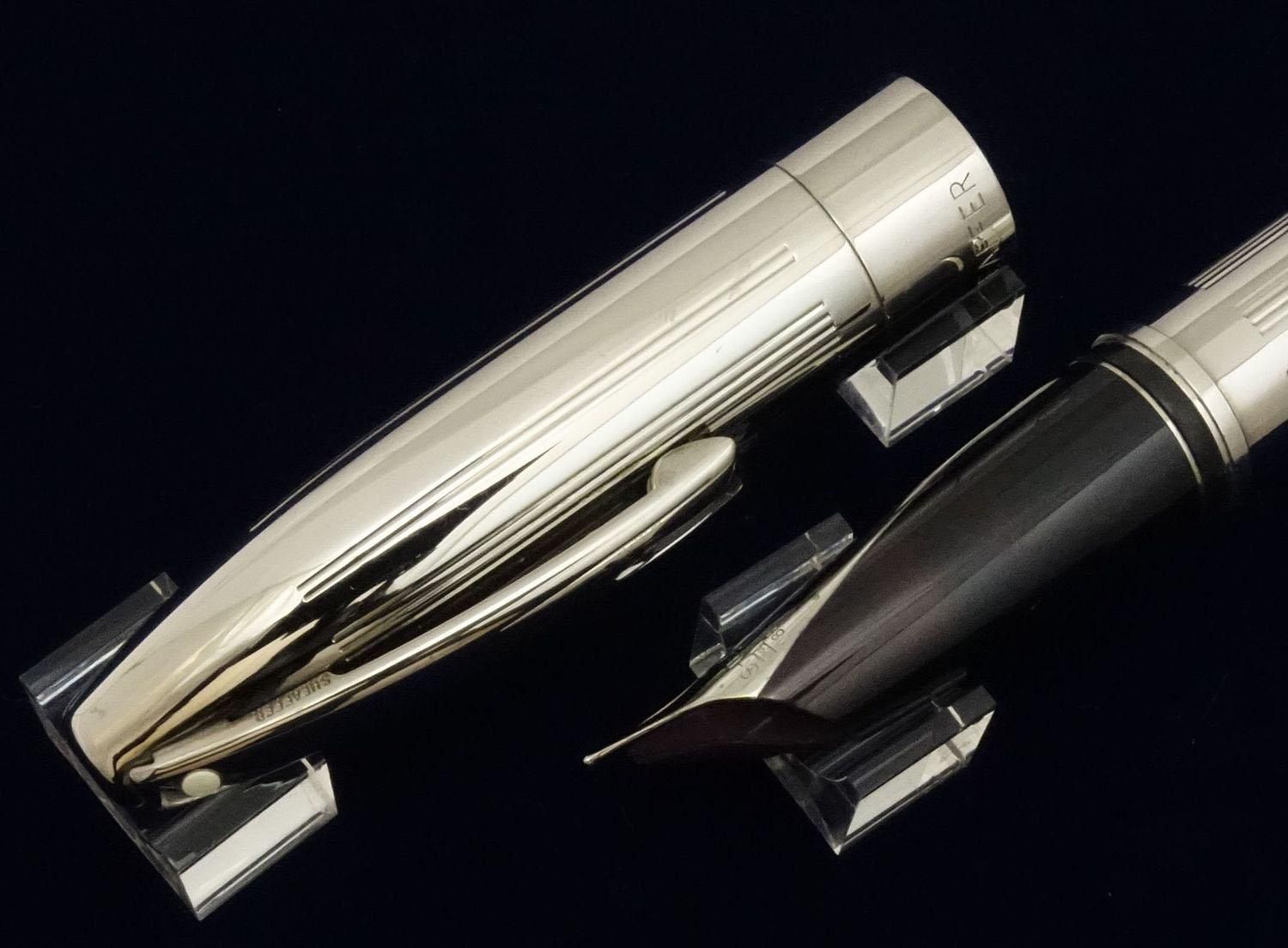 シェーファーレガシーヘリテージ万年筆 ブラックラッカーパラディウム