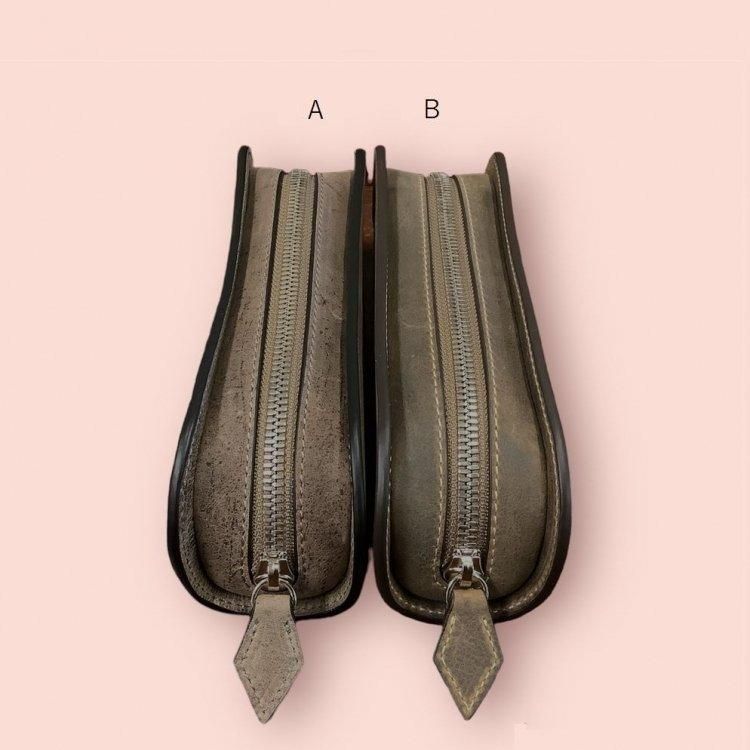 特別注文品ル・ボナーデブペンケースクードゥーストーン×グレーステッチ