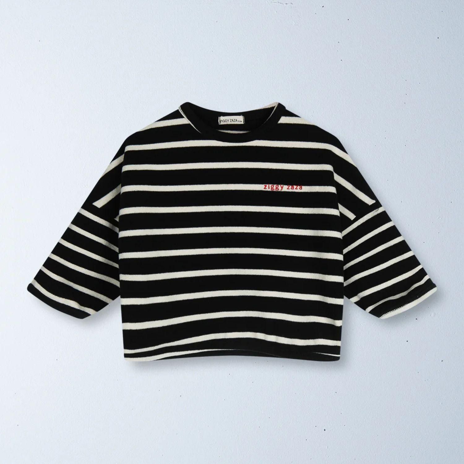 ZIGGY ZAZA twin stripe terry pant - rock - BOLO