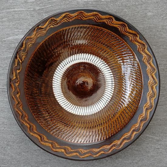 小鹿田焼 大皿 特大 50cm 骨董 小鹿田焼 特大皿 陶芸 骨董品