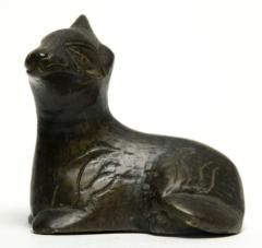 青銅文鎮 矢立 墨壺 旅文具 書道 手提 「瑞龍」 高藤鎮夫作 青銅文鎮