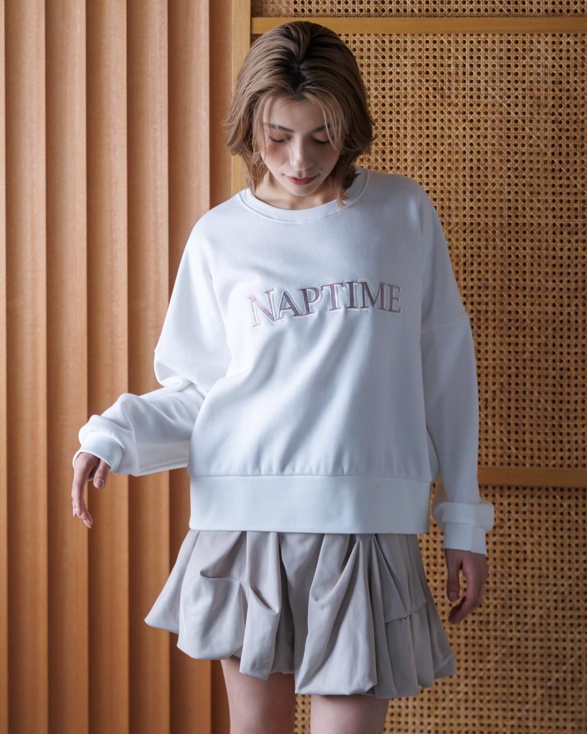 naptime ワッペンプルオーバー スウェット アイボリー Naptime