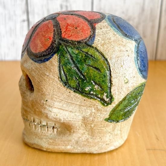 カラベラ メキシコで購入したもの 14個セット カラフルな陶器製スカル