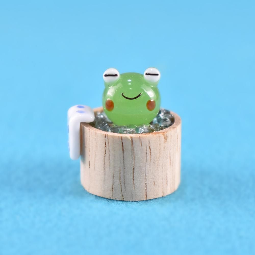 ガラス細工｜行水カエル｜フォーカートグラスワークス