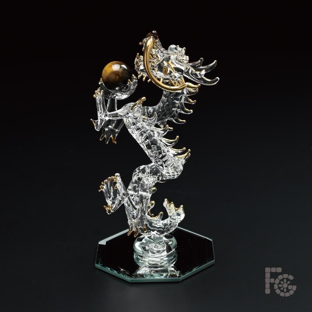 ガラス細工｜金運昇龍｜フォーカートグラスワークス
