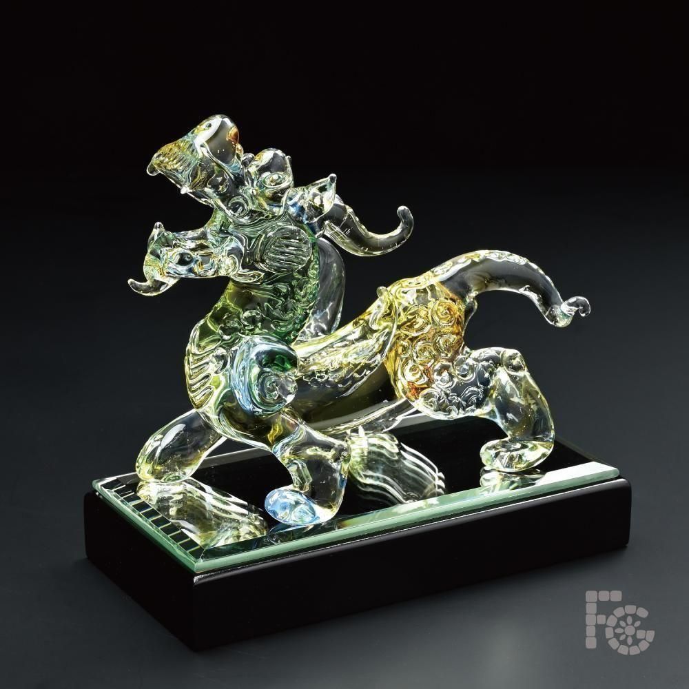 ガラス細工｜神獣｜縁起｜ひきゅう 色彩大｜フォーカートグラスワークス