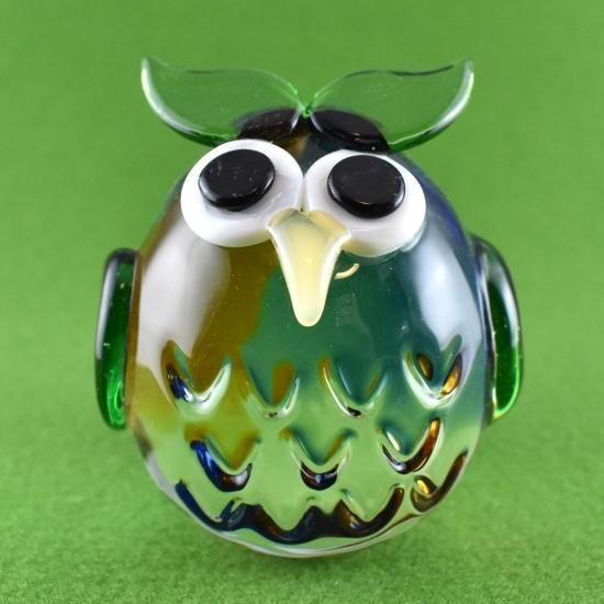 ムラーノガラス ヴィンテージ フクロウ置物 大きなフクロウ - ムラーノ