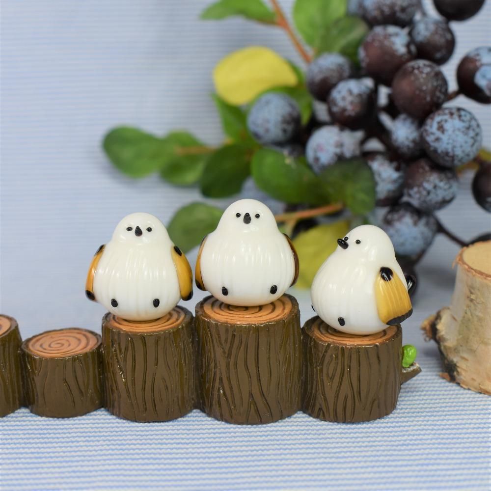 ガラス細工｜シマエナガ｜フォーカートグラスワークス