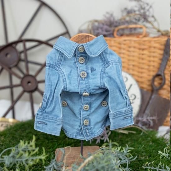 PP closet* BIO BLEACH DENIM SHIRT 37