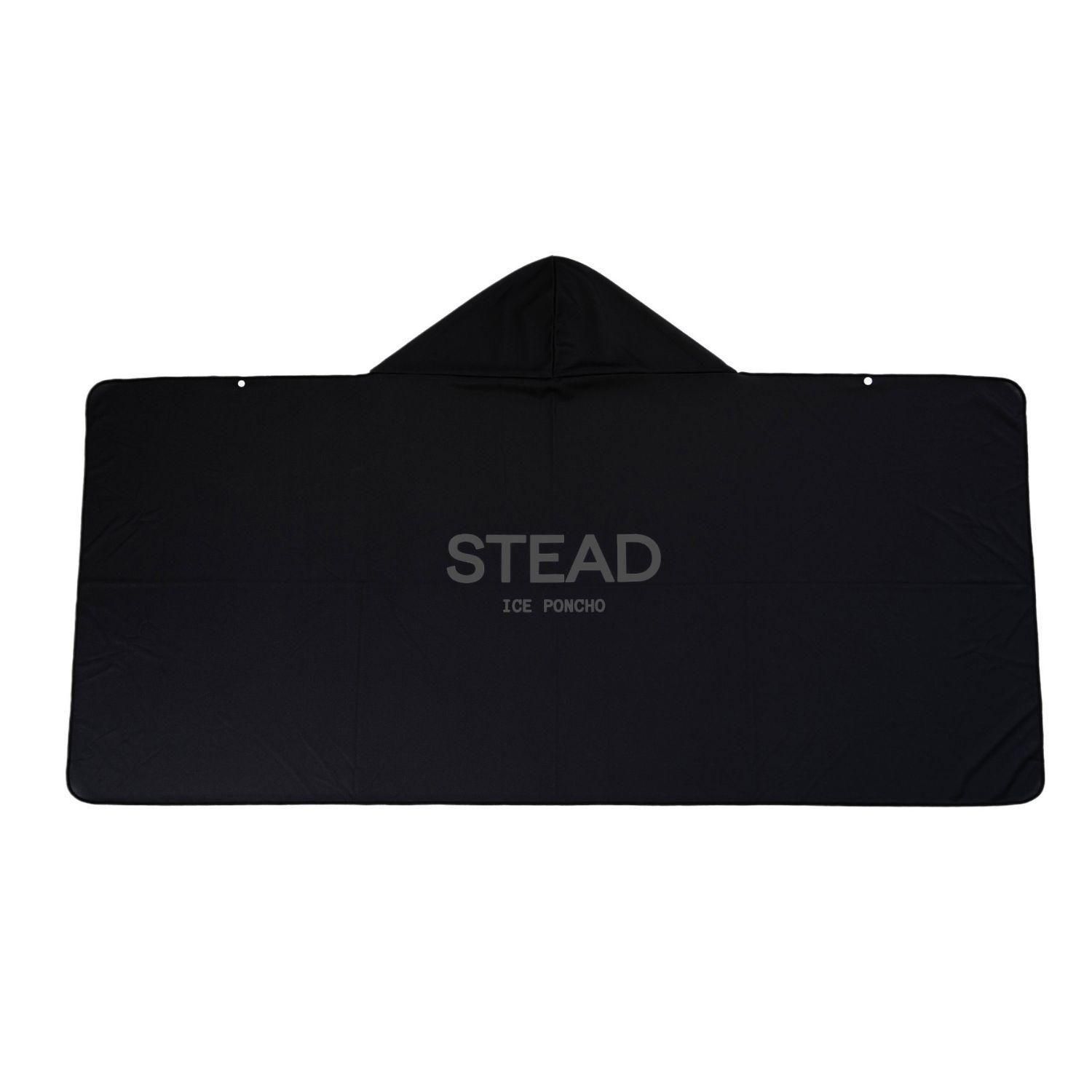 冷感アイスポンチョ（ブラック/グレーロゴA） - STEAD-テクノロジーで