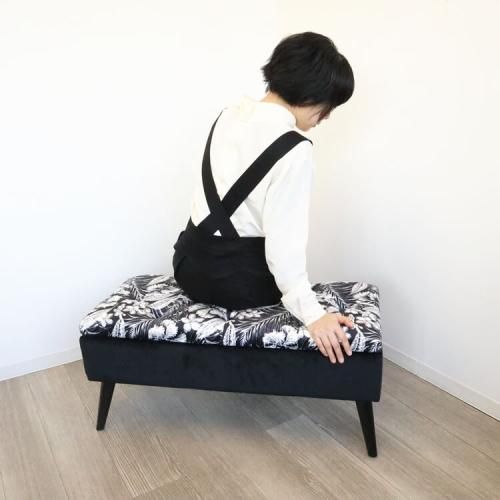 モダンテイスト 収納ベンチスツール/黒|デザイナーズ家具カグコレクション