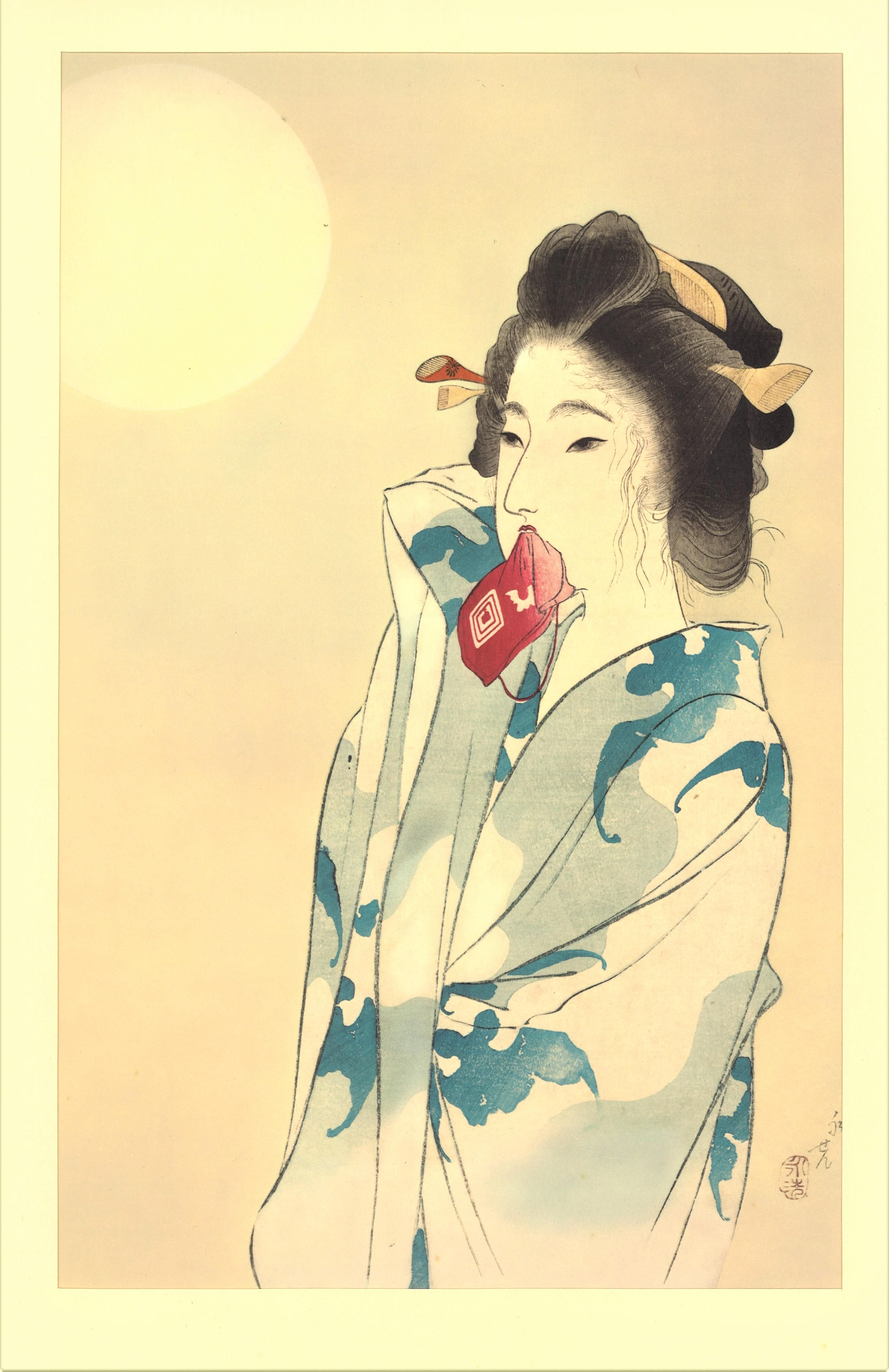 大正ロマン美人画・鈴木由太郎・白寿賞出展作原画 大作 大正ロマン美人