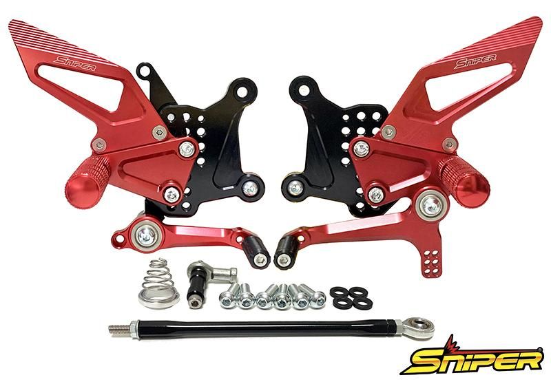 NINJA ZX-25R ZX-4R SE ストリート用 バックステップ 赤 クイック