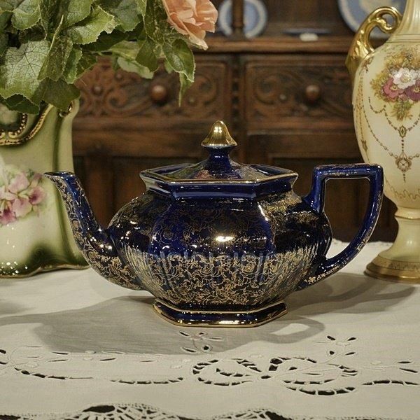 イギリスアンティーク ポット 2個セット 陶器 virol 他 アンティーク