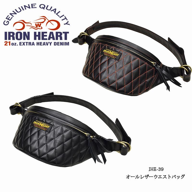 IRON HEART/アイアンハート】オールレザーウエストバッグ：IHE-39