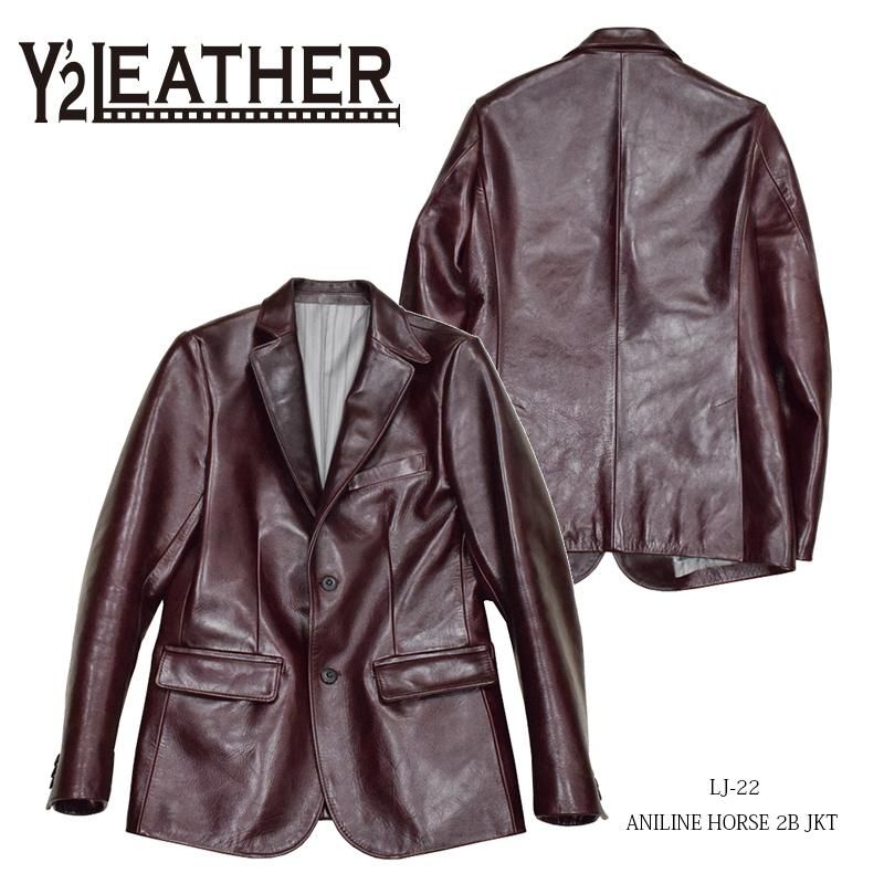 Y'2 LEATHER/ワイツーレザー】レザージャケット/ LJ-22 ANILINE HORSE