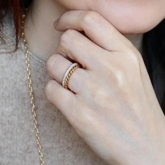 K18 ツイストリング | エタニティリング - ジュエリーサロン