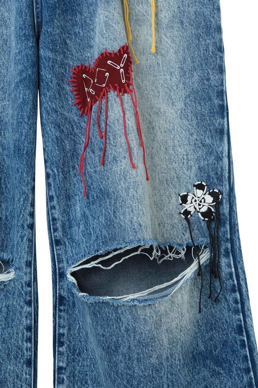 クラッシュデニムパンツ - ROY reflect overjoy