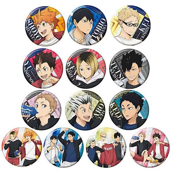 全部揃ってます!!】ハイキュー!! 缶バッジビスケット [全13種セット