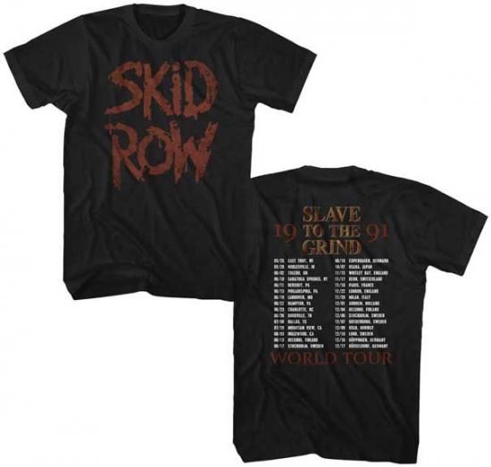 SKID ROW（スキッド・ロウ）ロングスリーブ Tシャツ 黒 SKID ROW