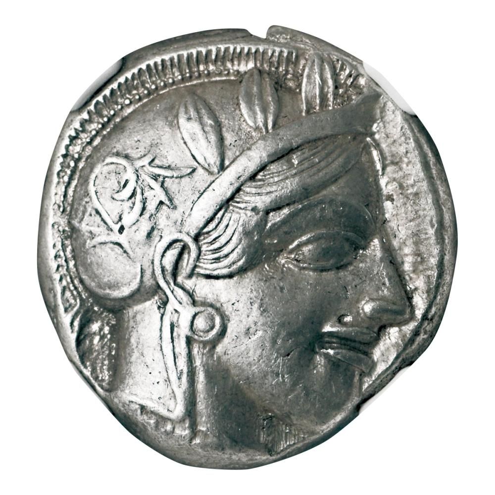 古代ギリシャ ふくろう テトラドラクマ銀貨 アッテカアテネ NGC AU