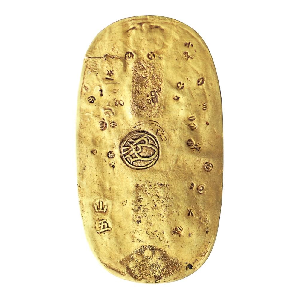 享保小判金・山五・ヒビ有（美品） 日本貨幣商協同組合鑑定書付