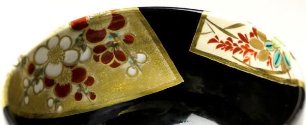 真葛香斎 唐子手つなぎ絵 茶碗 裏千家 十五代 鵬雲斎花押！7740 真葛香